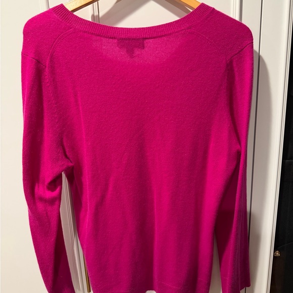 Charter Club Casmere Pink V-Neck Sweater - Picture 2 of 2
